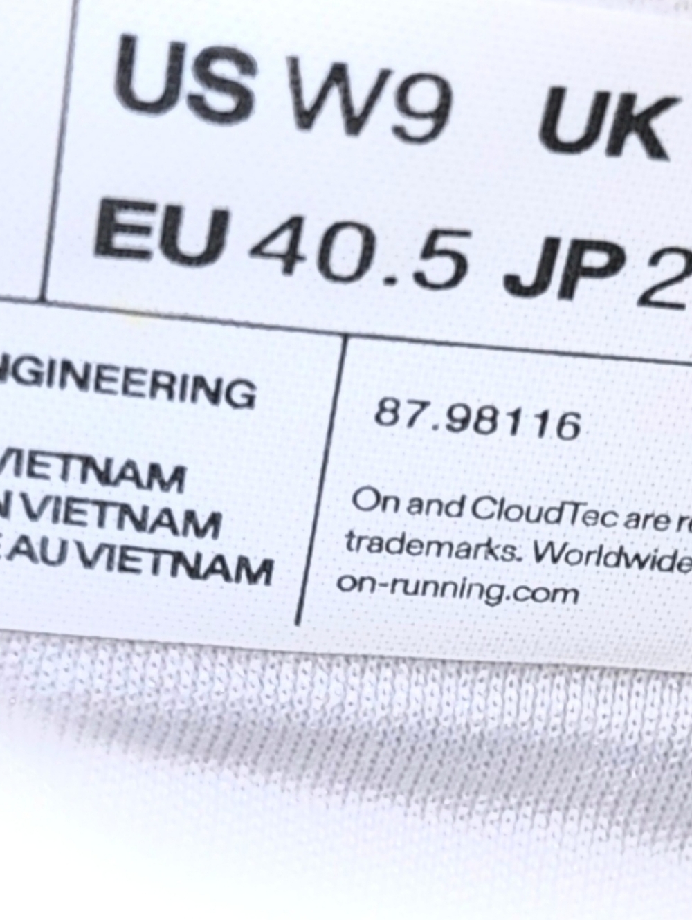 On Running Cloudrift Cloud Athletic Run Jog Walk Tenn Shoe Sneaker White Women 9 - Picture 11 of 13